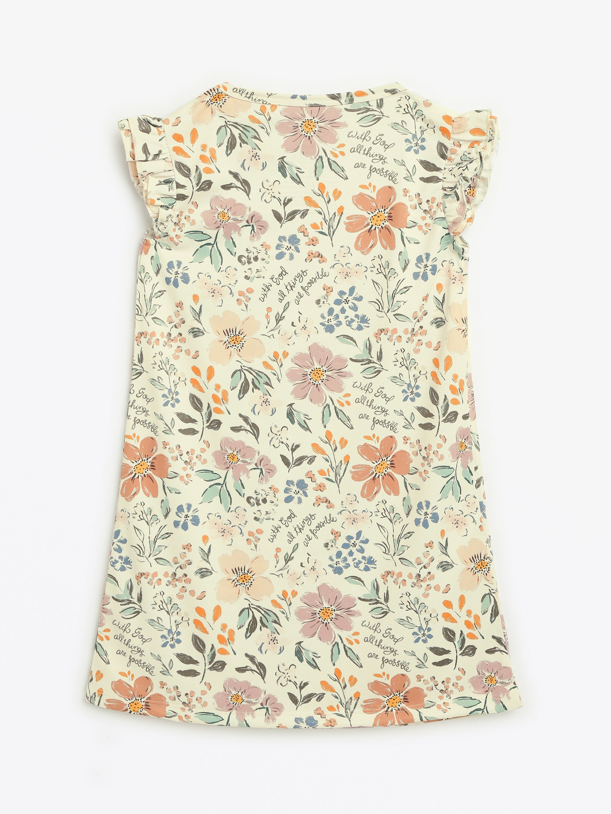 All Things Are Possible Pj Girls Nightgown Polyester