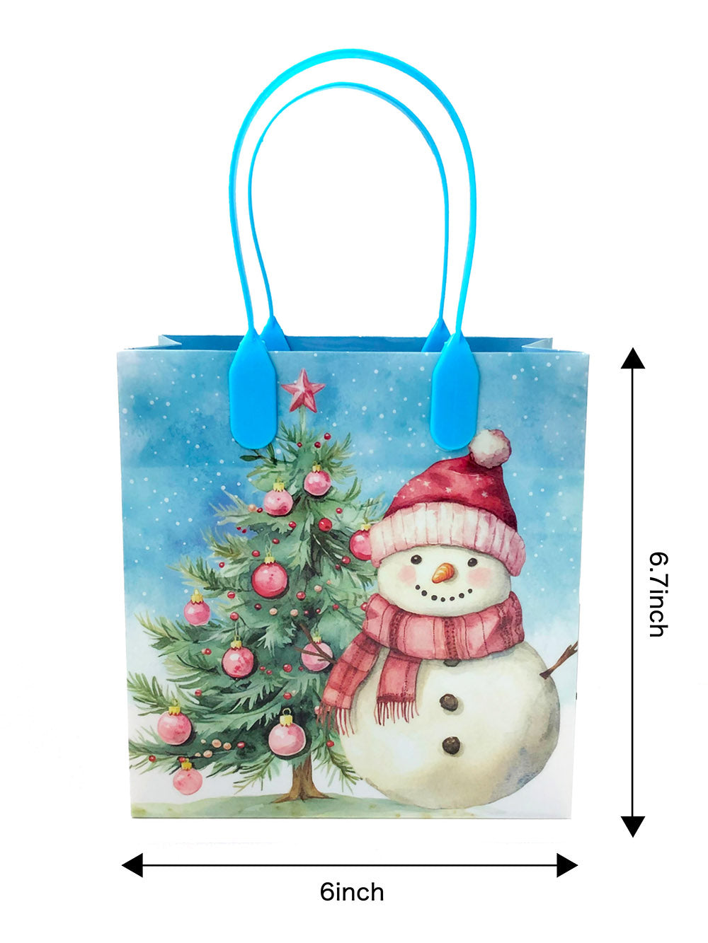 Vintage Rustic Christmas Party Favor Treat Bags - Set Of 6 Or 12