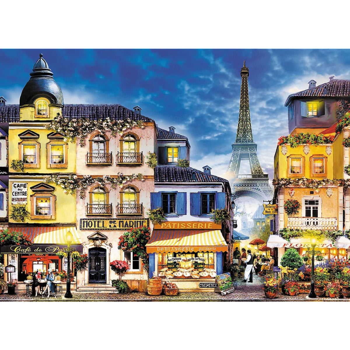 Wood French Alley 1000 Piece Wooden Puzzle