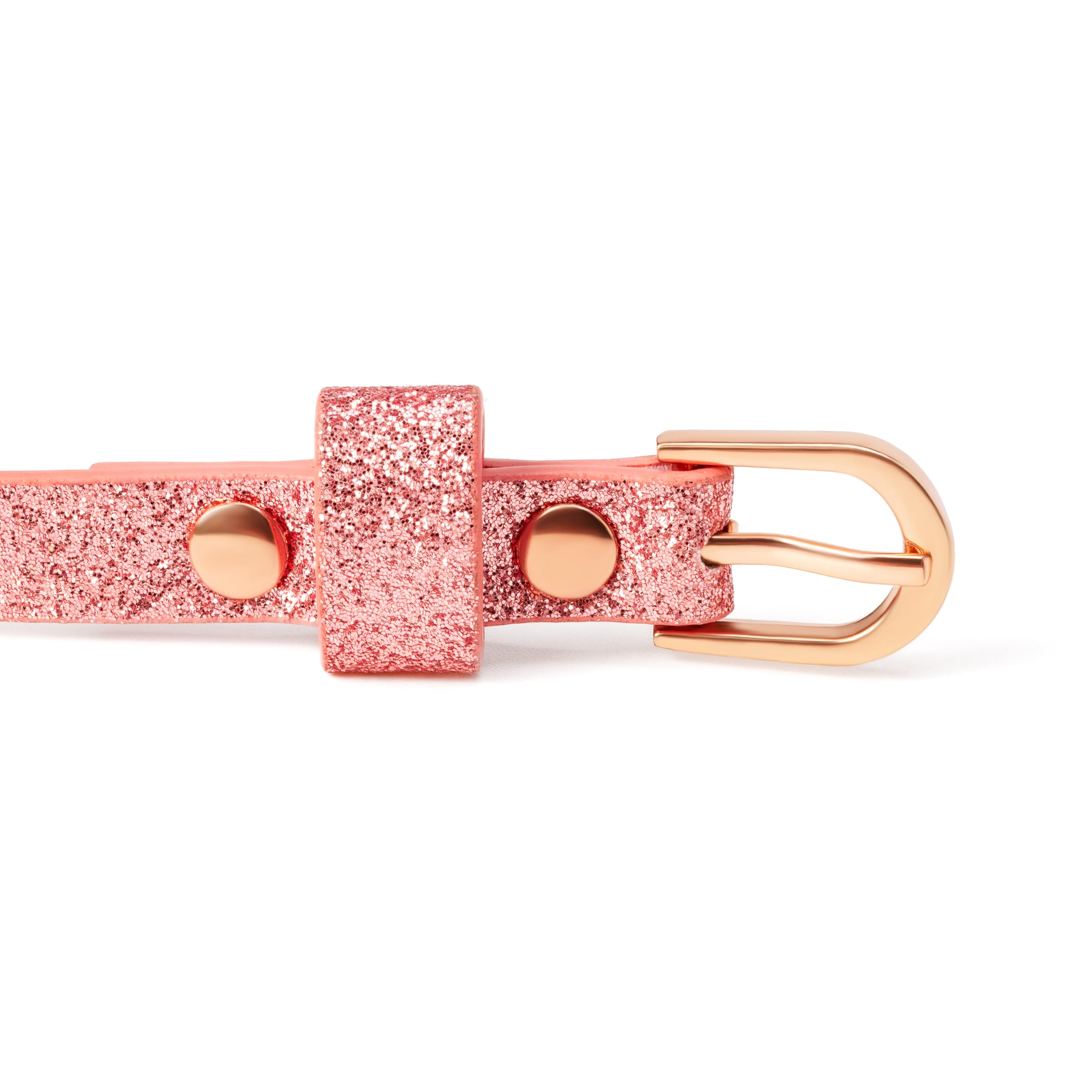 Ultra-skinny Sparkly Glitter Belt For Girls 4 To 14