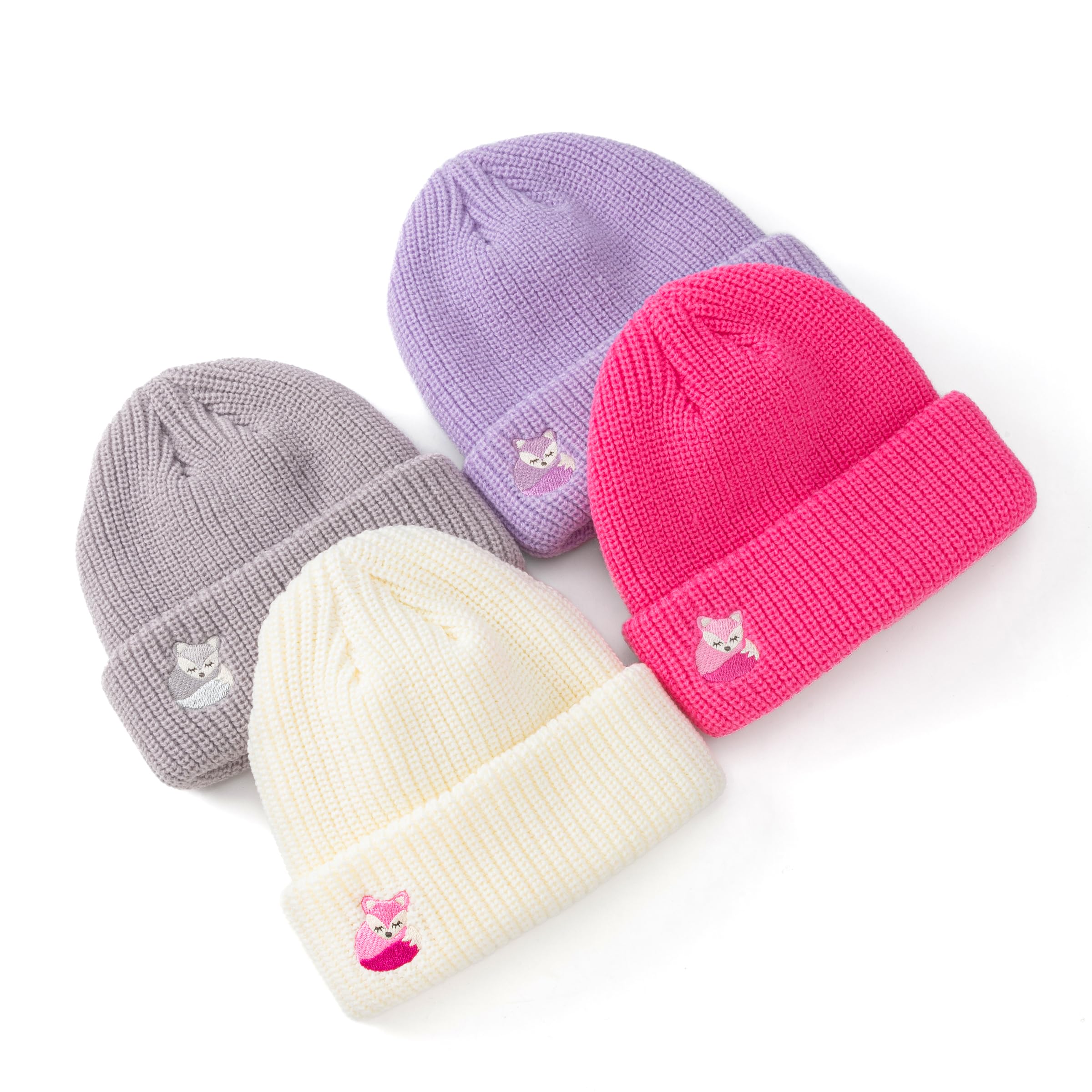 Girls Purple Beanie For Ages 3 To 10 Years, Premium Quality Winter Essential