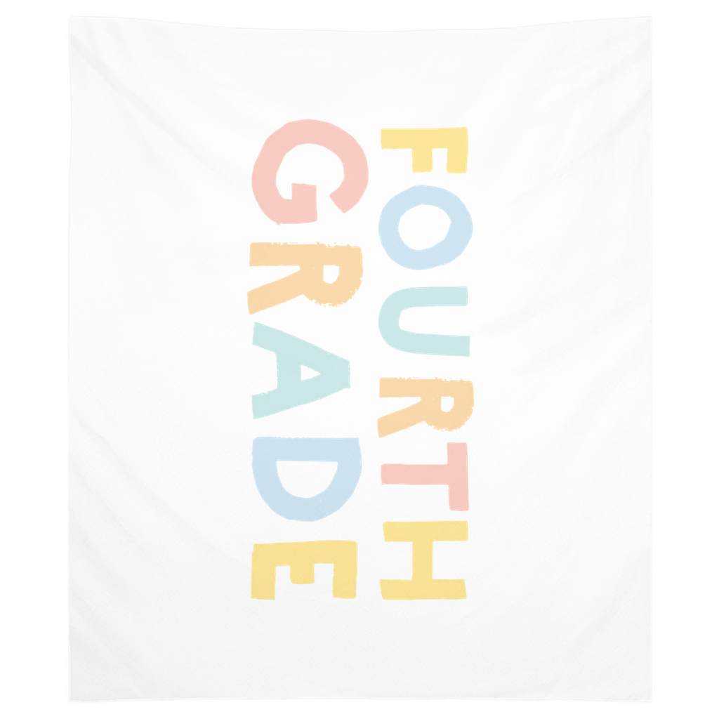 First Day Of Fourth Grade Tapestry, First Day Of School Banner
