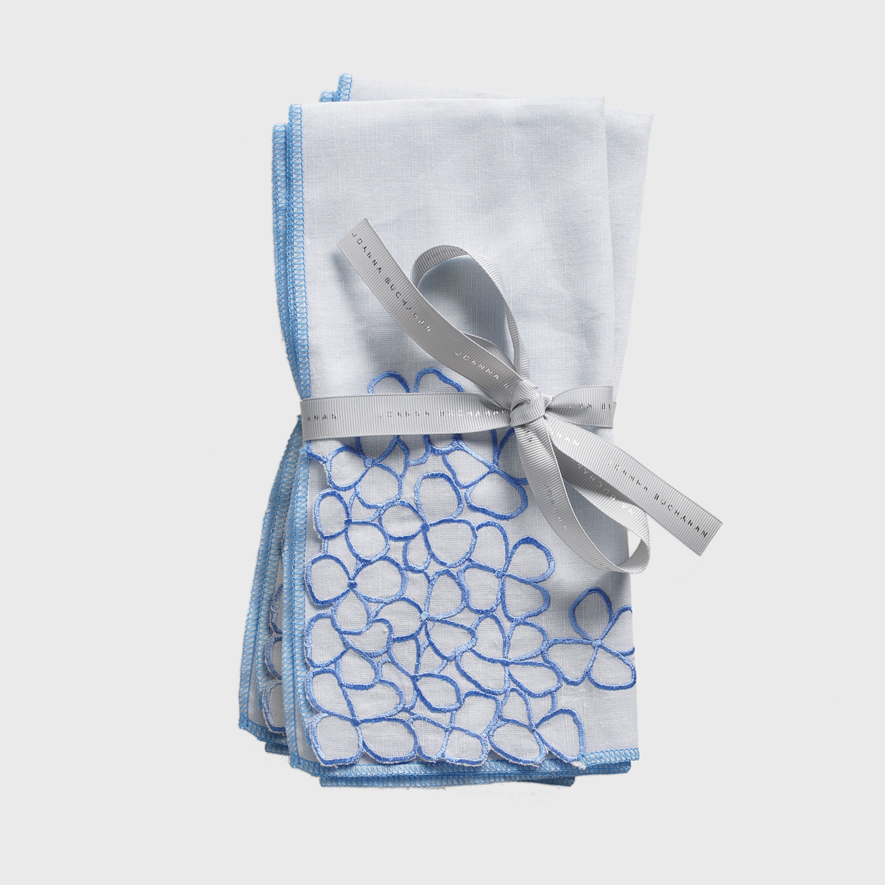 Hydrangea Dinner Napkins, Blue, Set Of Two