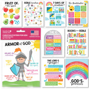 Bible Learning Kit, Colorful 9 Poster Pack