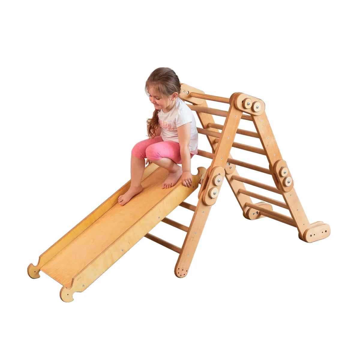 2in1 Montessori Climbing Set: Snake Ladder + Slide Board/climbing Ramp