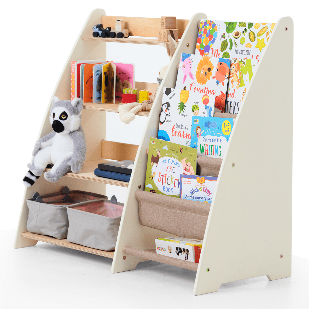 2in1 Montessori Shelf For Books And Toys