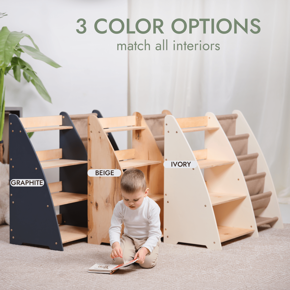 2in1 Montessori Shelf For Books And Toys