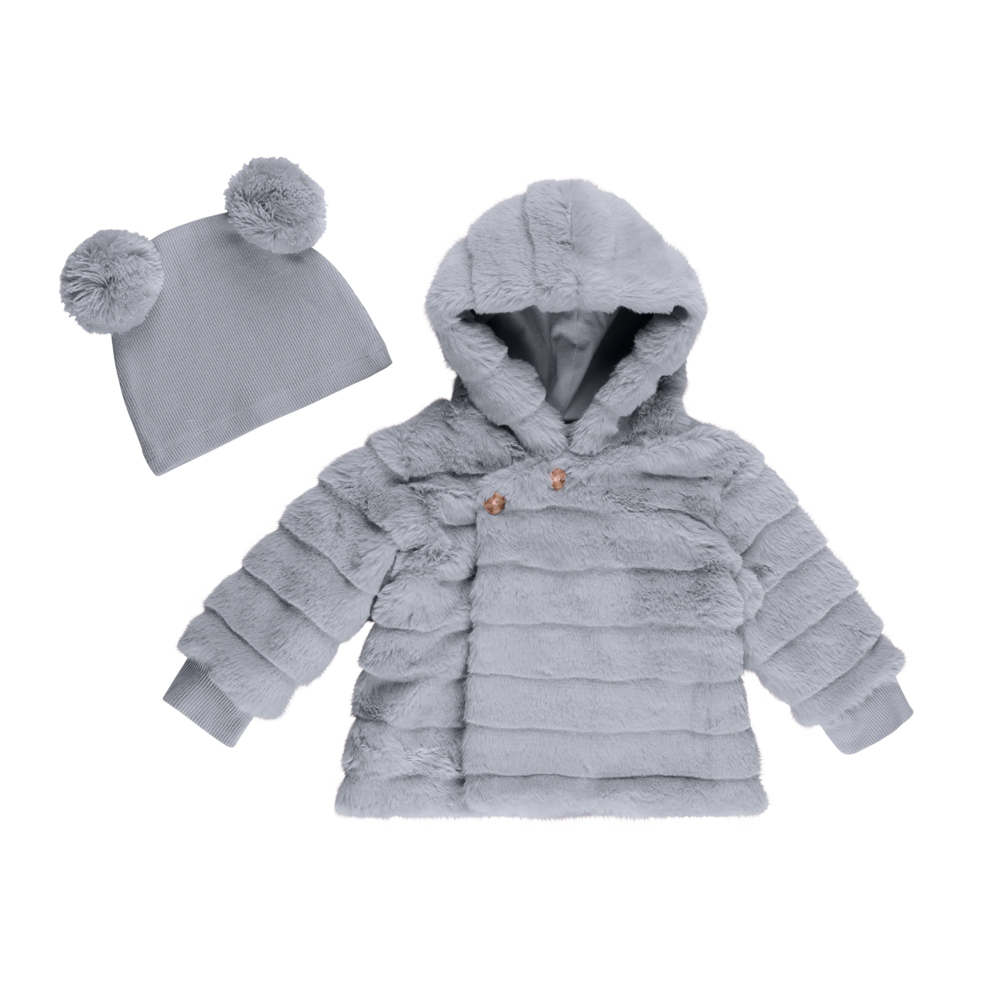 Faux Fur Jacket - Hat Subject To Availability