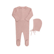Pointelle Knit Footie & Hat