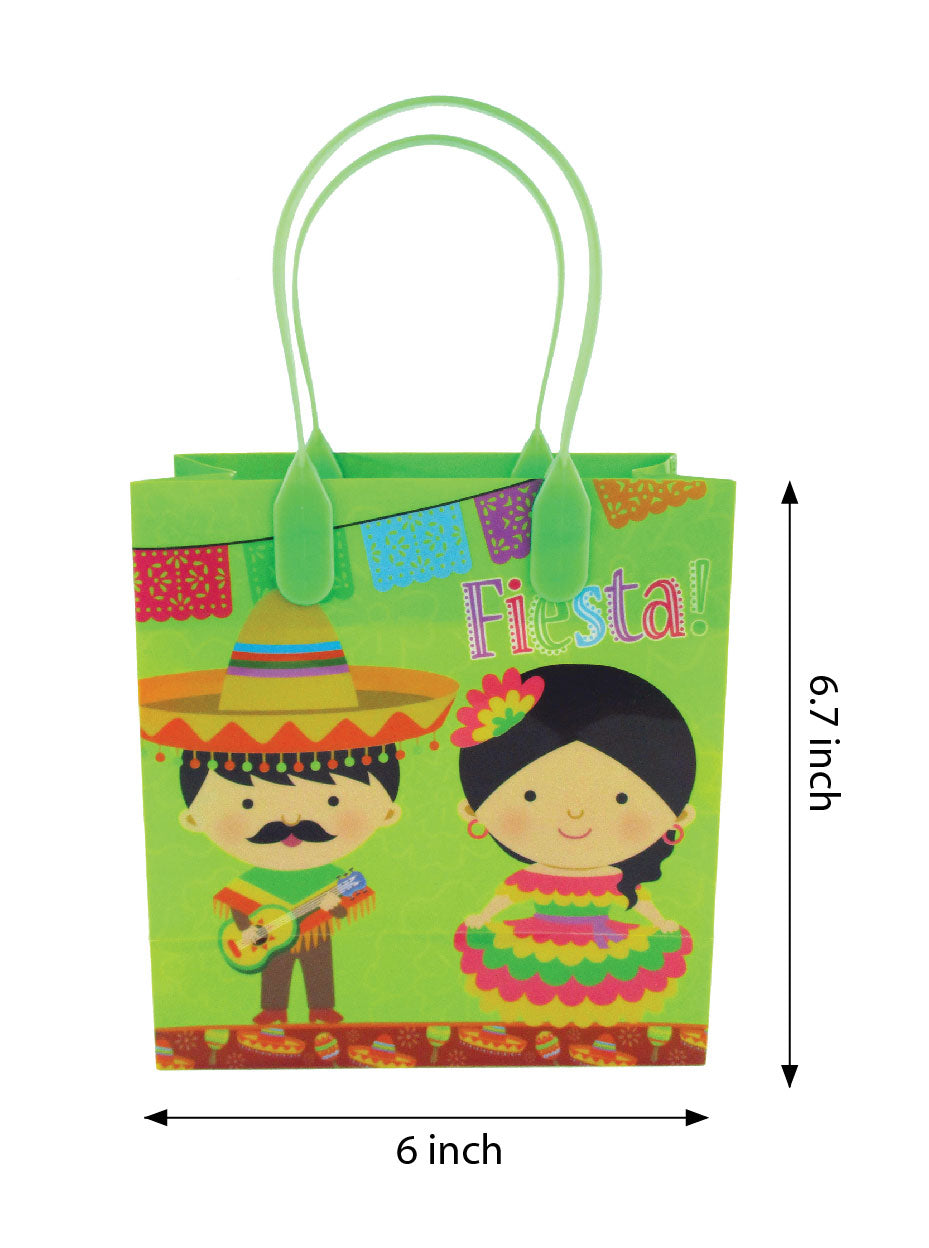 Fiesta Themed Party Favor Bags Treat Bags - Set Of 6 Or 12