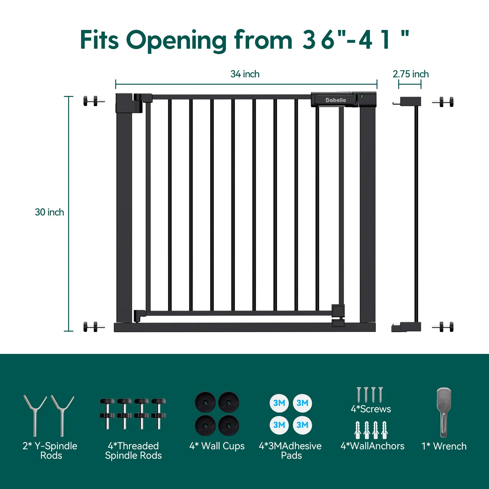 Pressguard Ⅱ | Upgrade Pressure-mounted Safety Baby Gate For Doorways & Stairs
