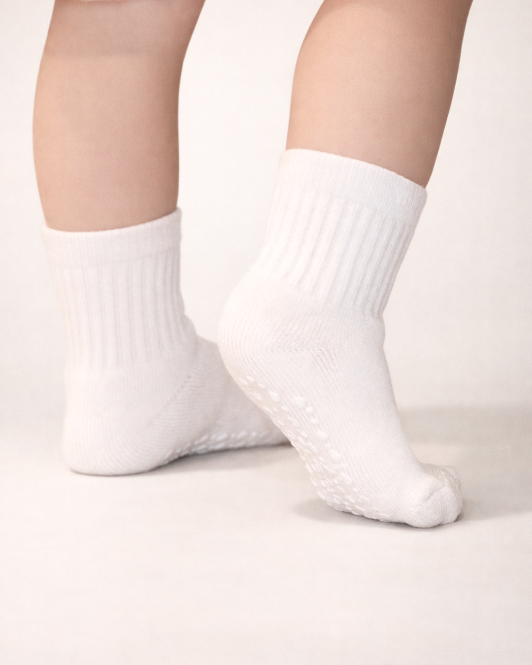 Baby Gripper Crew Socks 4-pack (3-6 Months) - Vetiver