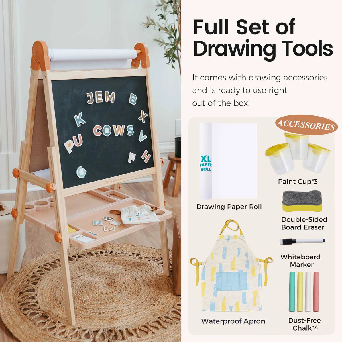 Tiny Land® Magnitales Easel For Kids