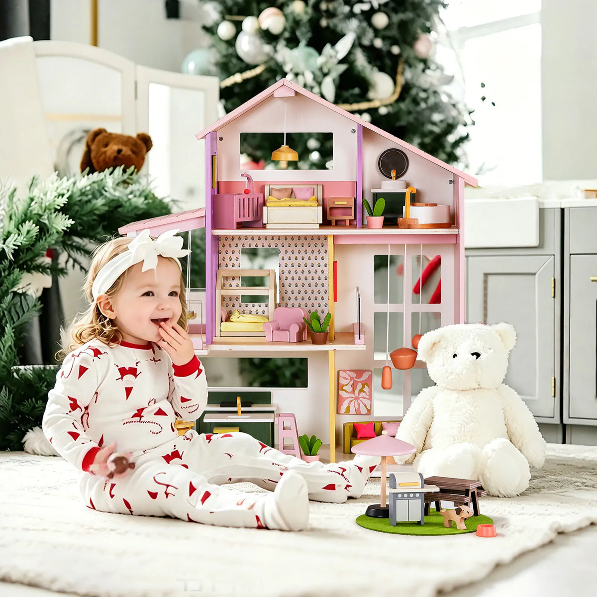 ® Sweetwood Edge Dollhouse - Green & Pink