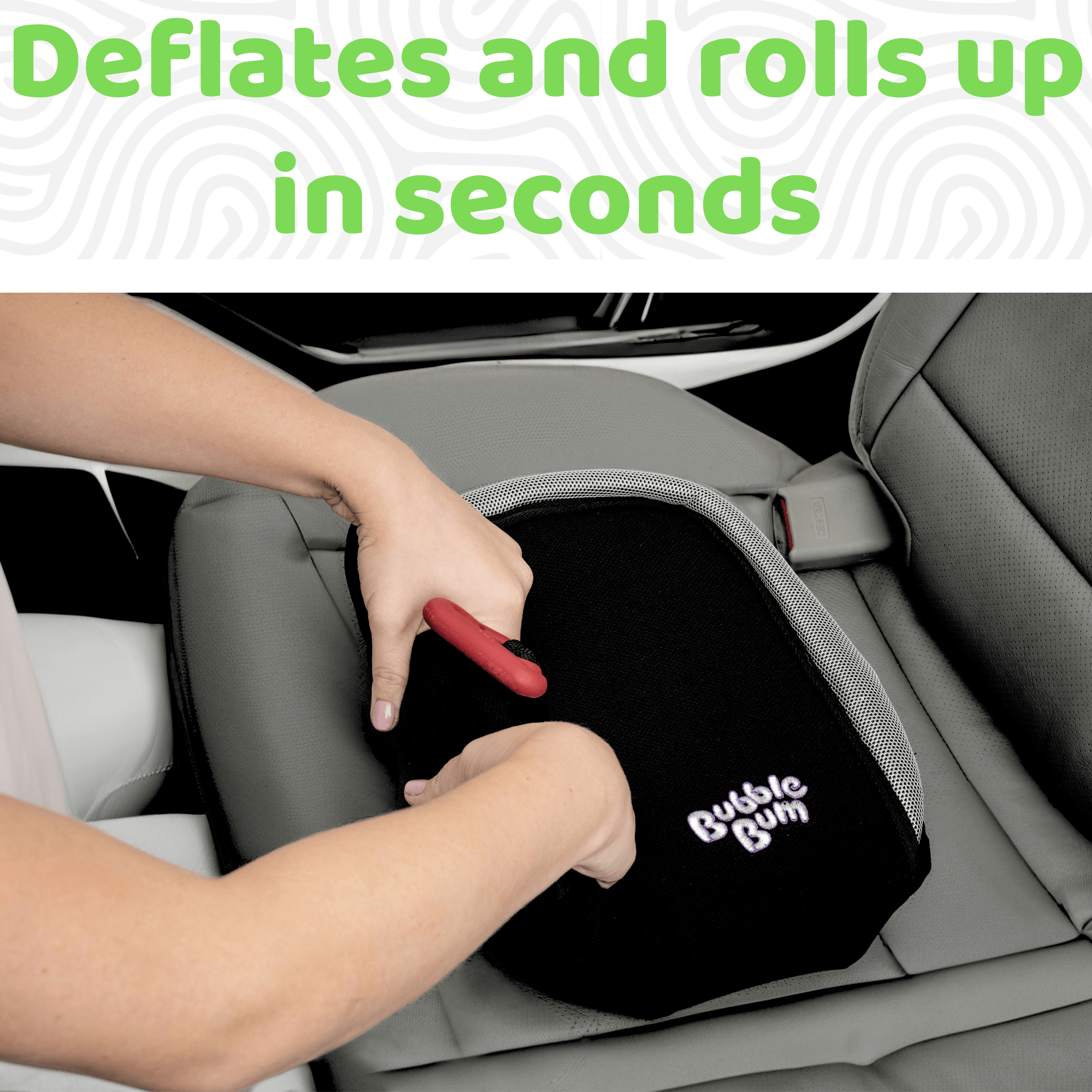Bubblebum Inflatable Car Booster Seat - Travel Booster Seat - Black Style ✔️