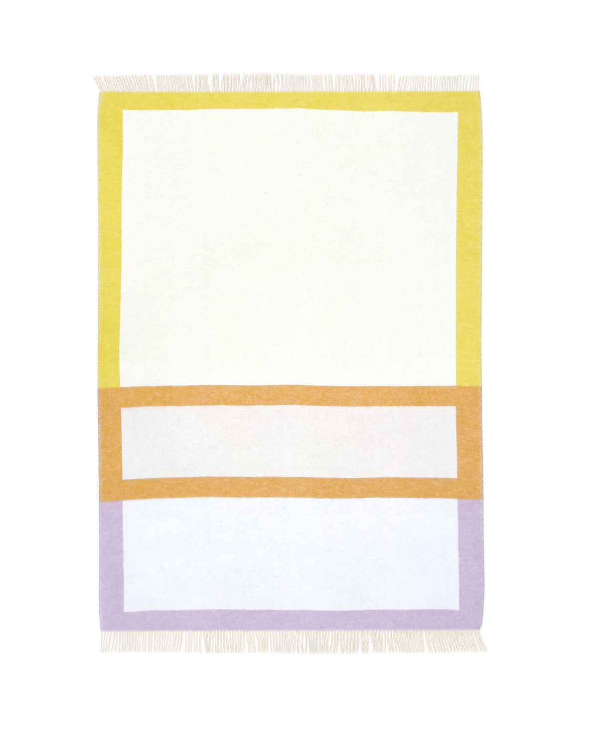 Blanket Color Block No. 1 Lilac / Yellow And Orange 4.25 X 6.5 Ft