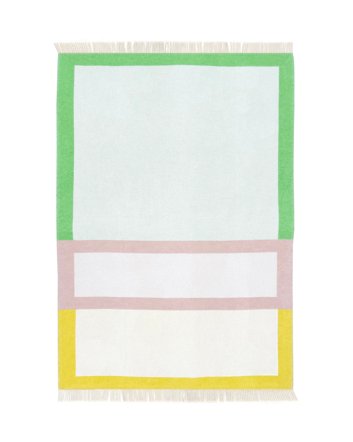 Blanket Color Block No. 2 Yellow / Green And Lilac 4.25 X 6.5 Ft