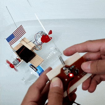 Rc Propeller Boat Diy Kit, Educational Stem Toy
