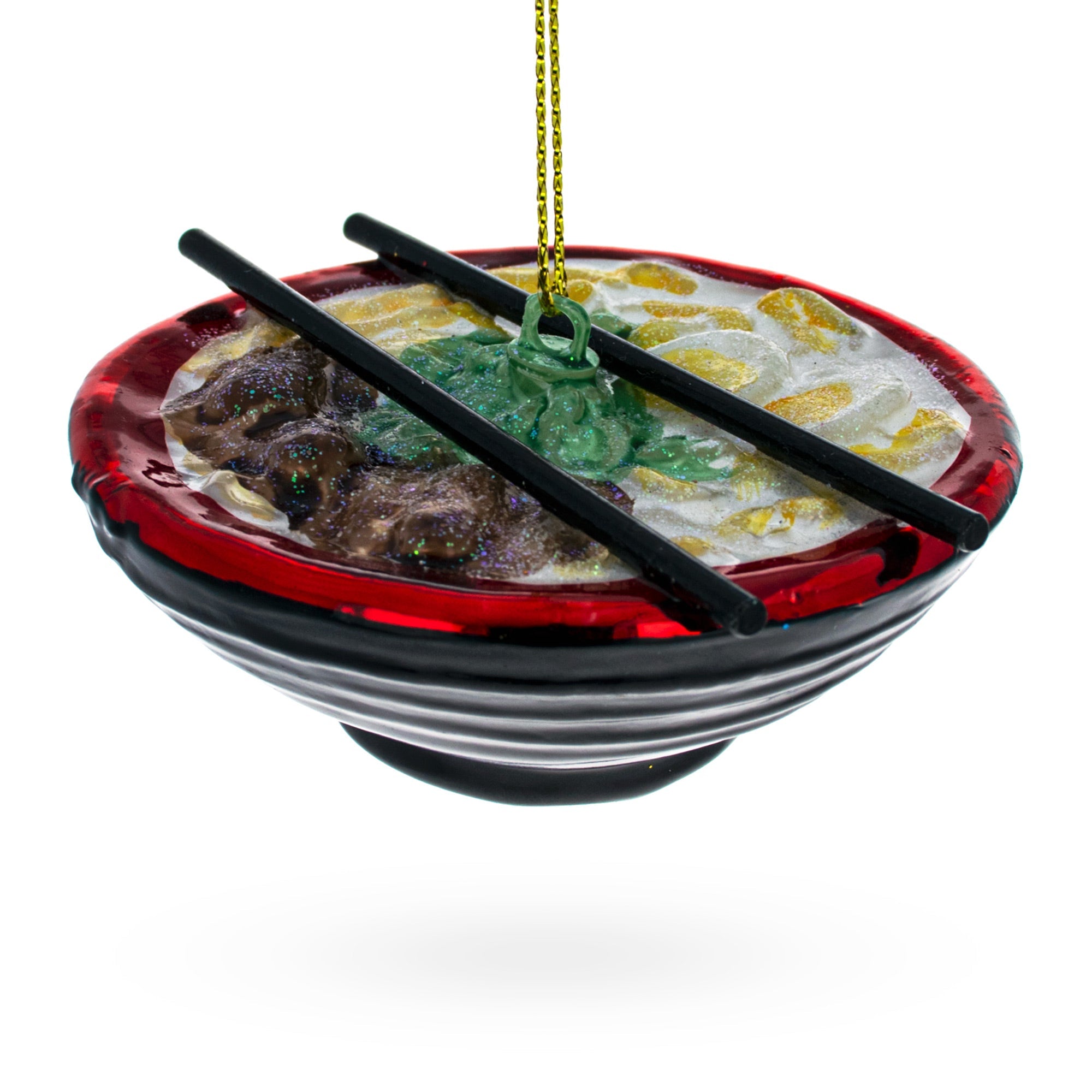 Noodle Bowl Glass Christmas Ornament