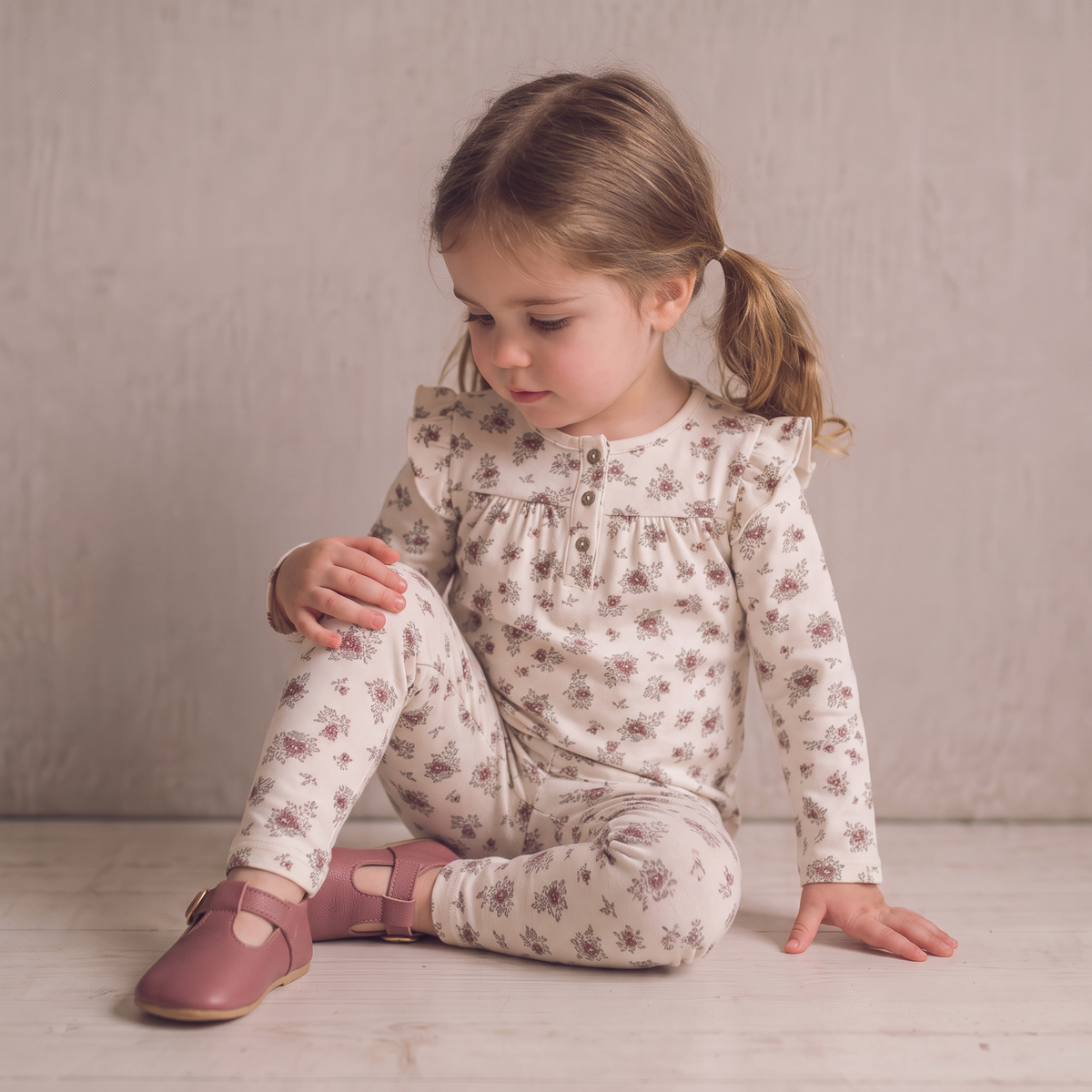 Organic Legging Set Of 2 - Winter Berry + Olive