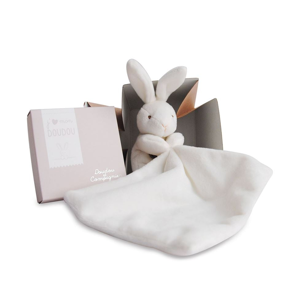 Plush Bunny With Doudou In Flower Box