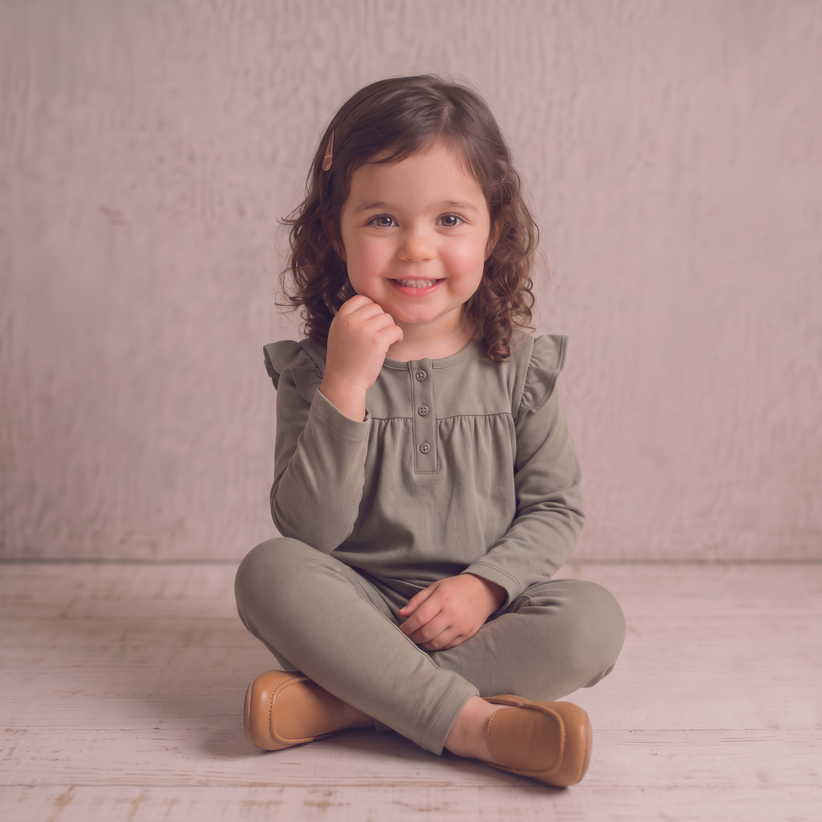 Organic Legging Set Of 2 - Winter Berry + Olive