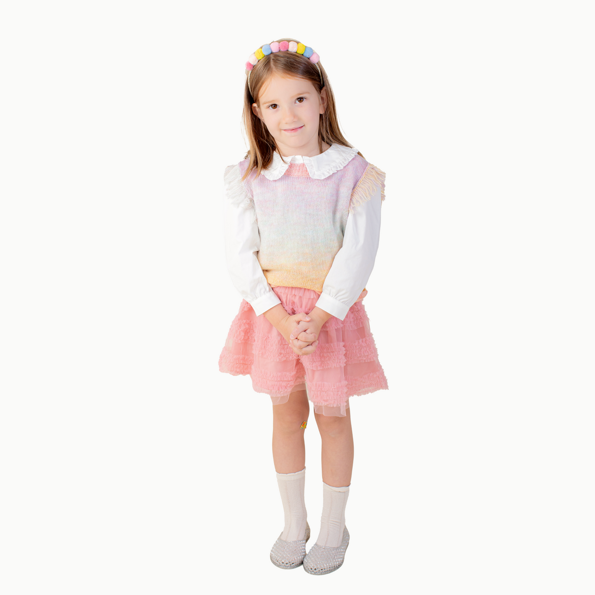 Sweater Vest In Light Rainbow