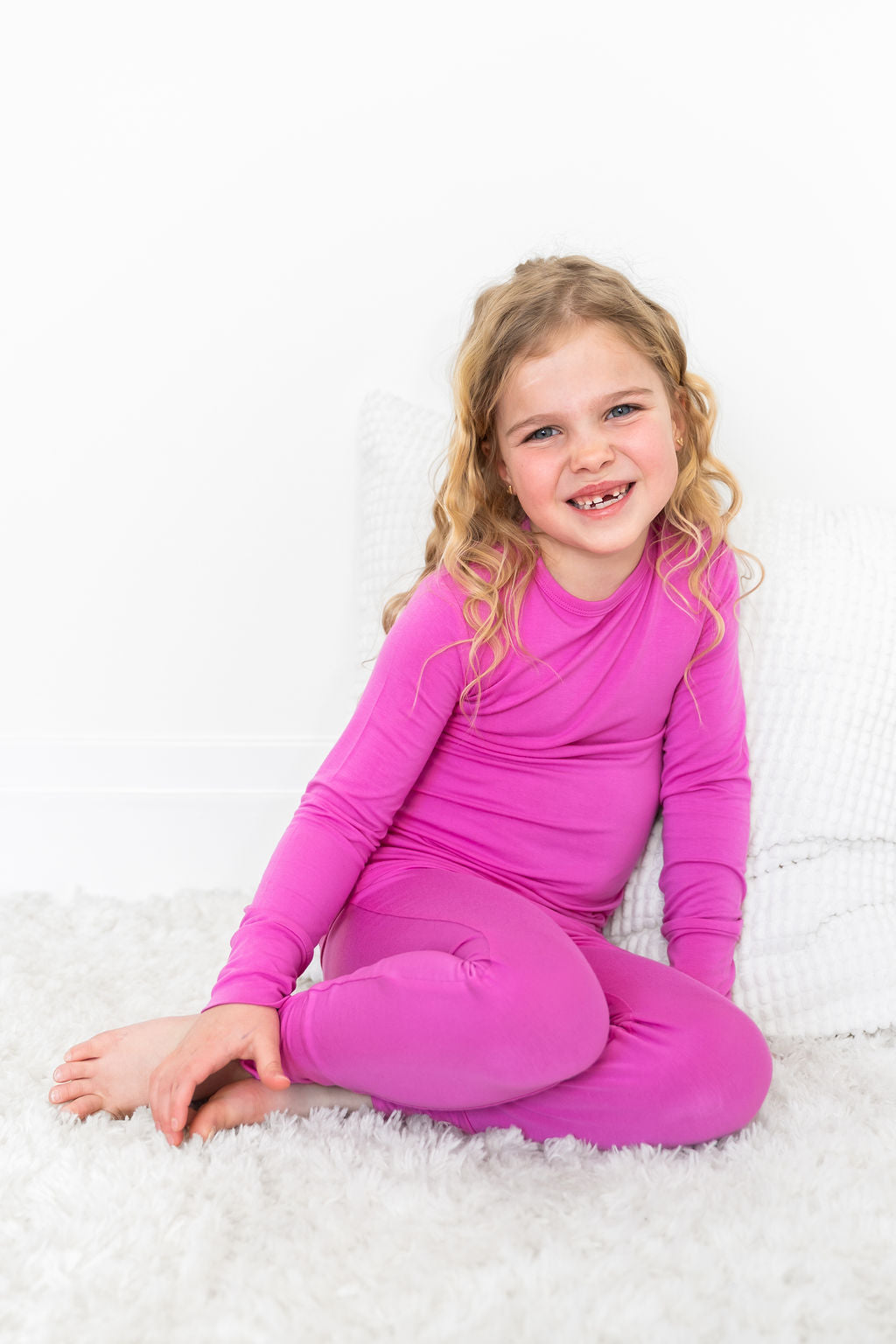 Korrie Pink Bamboo 2-piece Long Sleeve Set