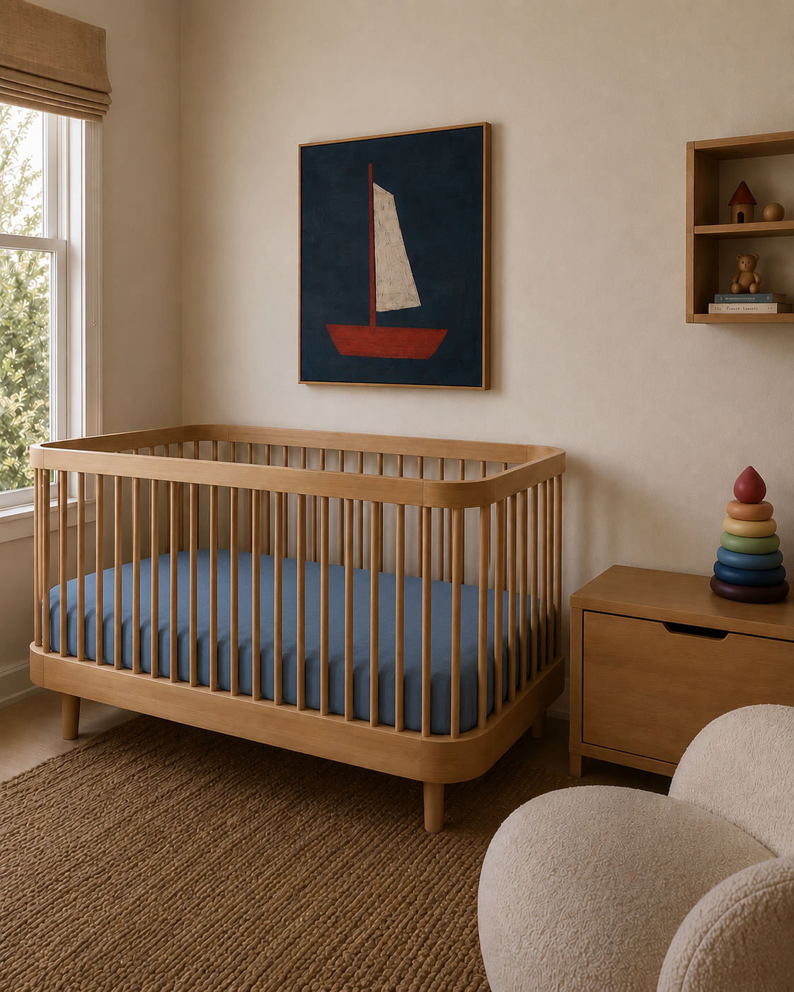Crib Fitted Sheet (lake Blue)