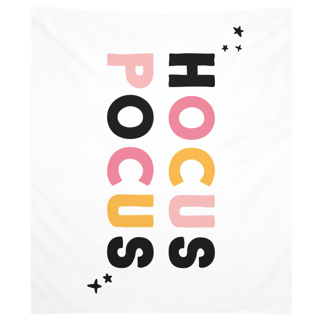 Hocus Pocus Pink Tapestry, Wall Decor, Banner, Halloween Banner, Boo Banner, Halloween Decor