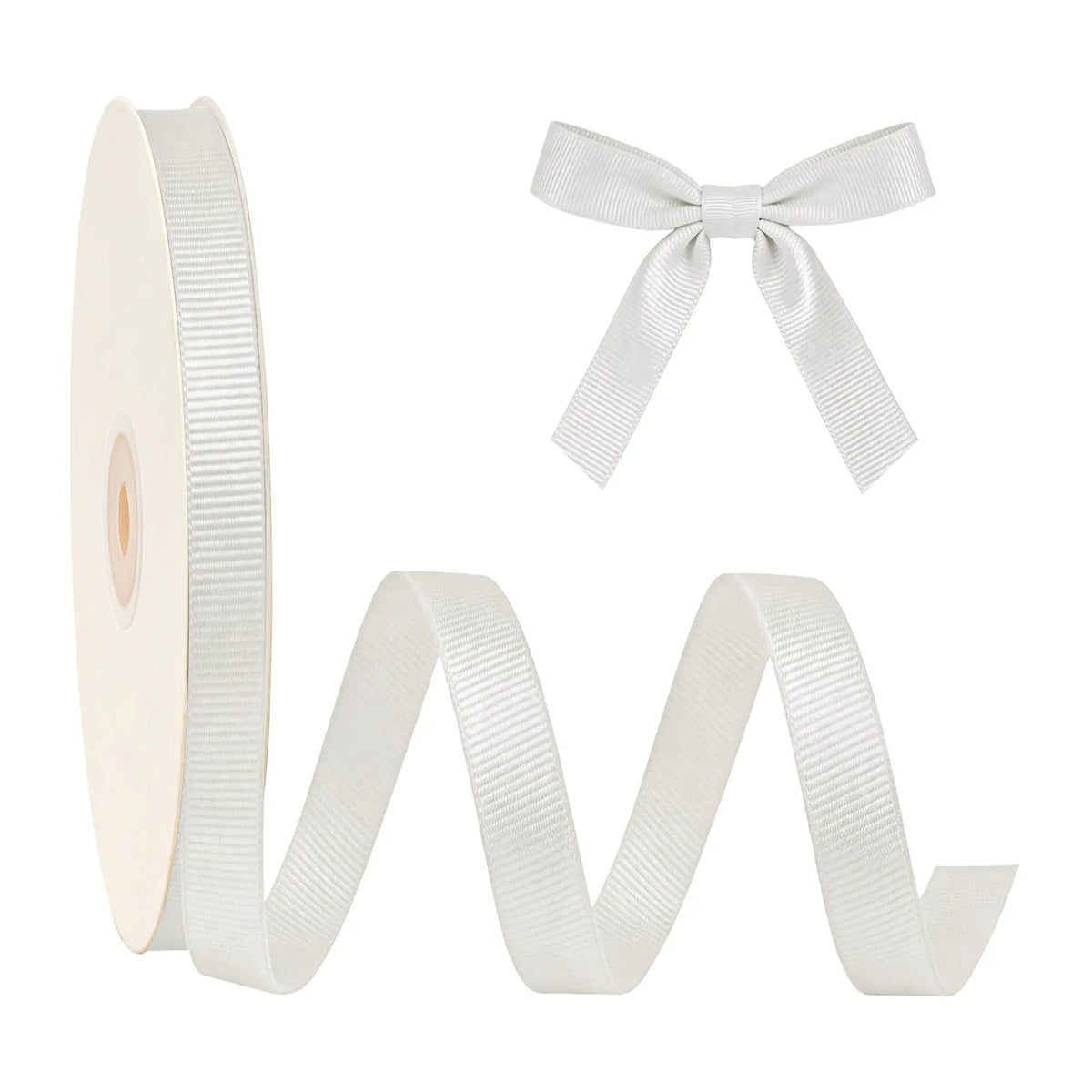 Textured Grosgrain Ribbon | Shell Grey (007)