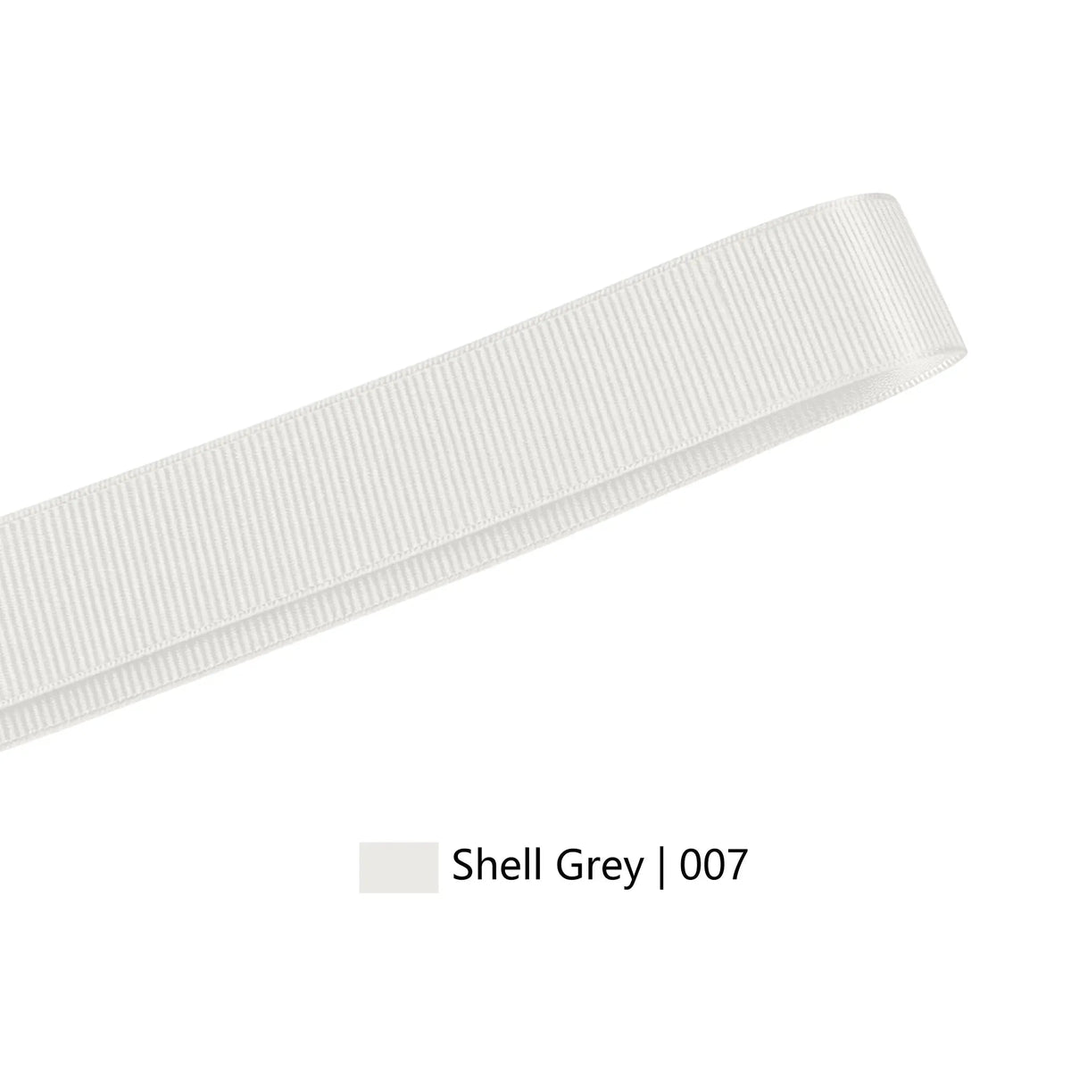Textured Grosgrain Ribbon | Shell Grey (007)