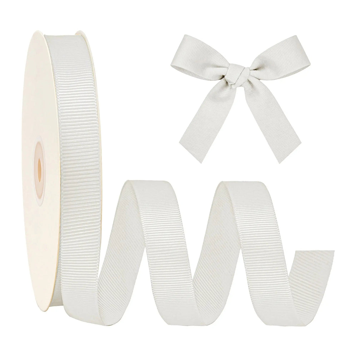 Textured Grosgrain Ribbon | Shell Grey (007)