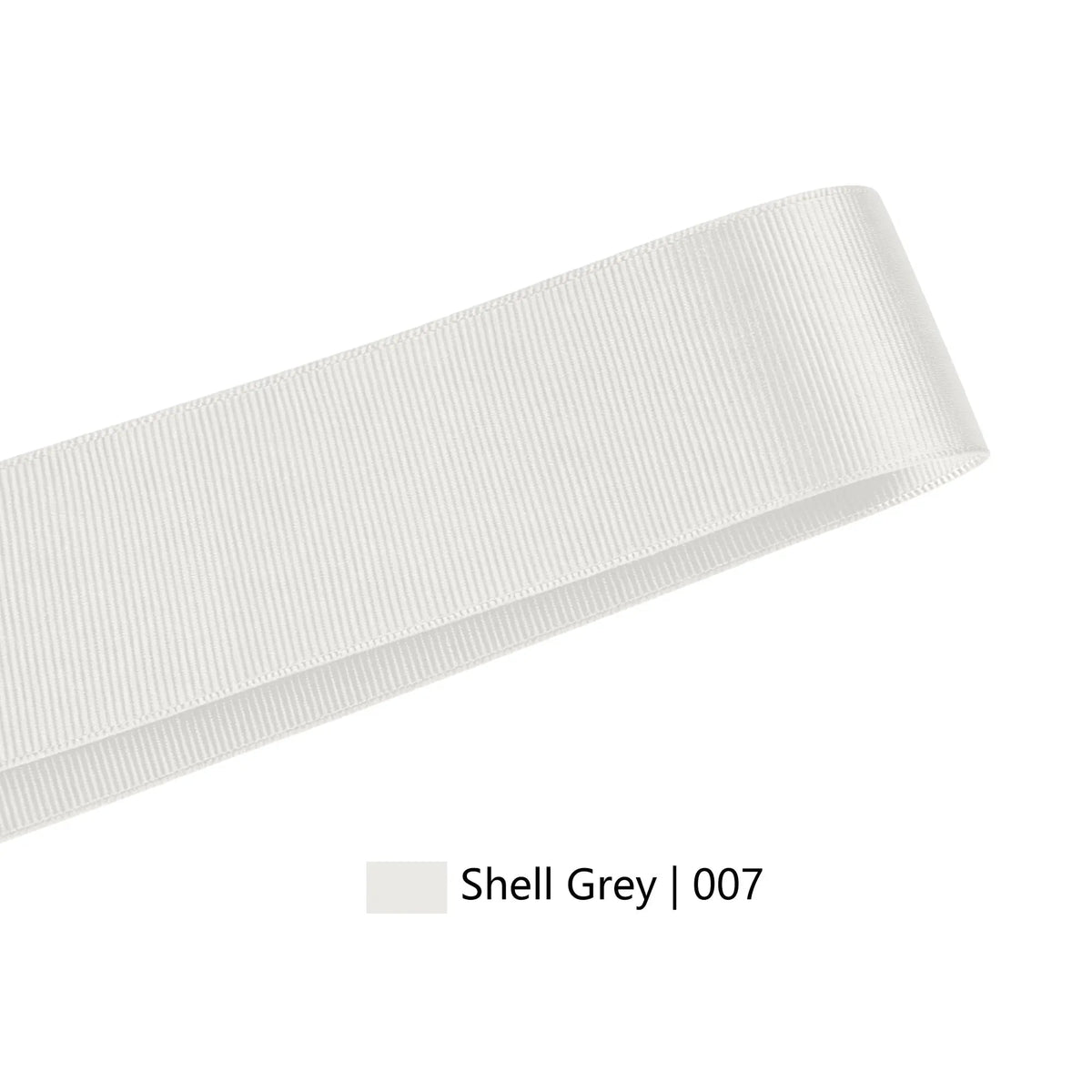 Textured Grosgrain Ribbon | Shell Grey (007)