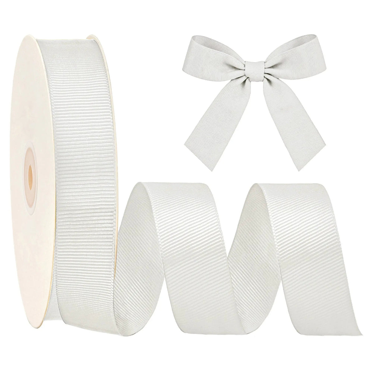 Textured Grosgrain Ribbon | Shell Grey (007)