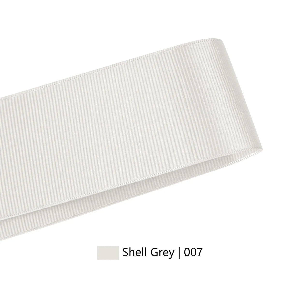 Textured Grosgrain Ribbon | Shell Grey (007)