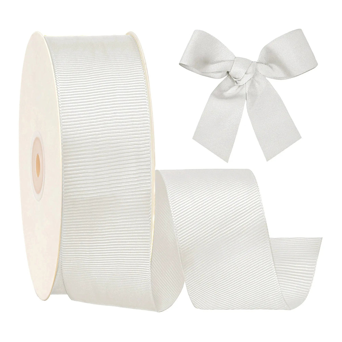 Textured Grosgrain Ribbon | Shell Grey (007)
