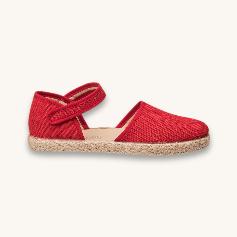 Linen Classic Espadrille Red