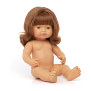 Baby Doll Caucasian Redhead Girl 15"