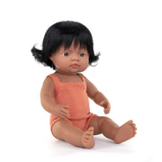 Baby Doll Hispanic Girl 15” (Salmon Rompers)