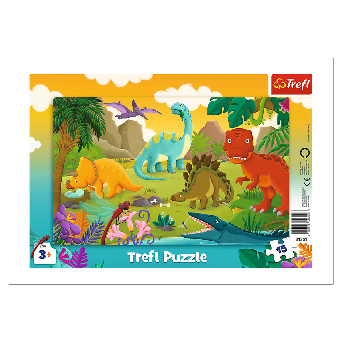 Preschool Dinosaurs 15 Piece Puzzle