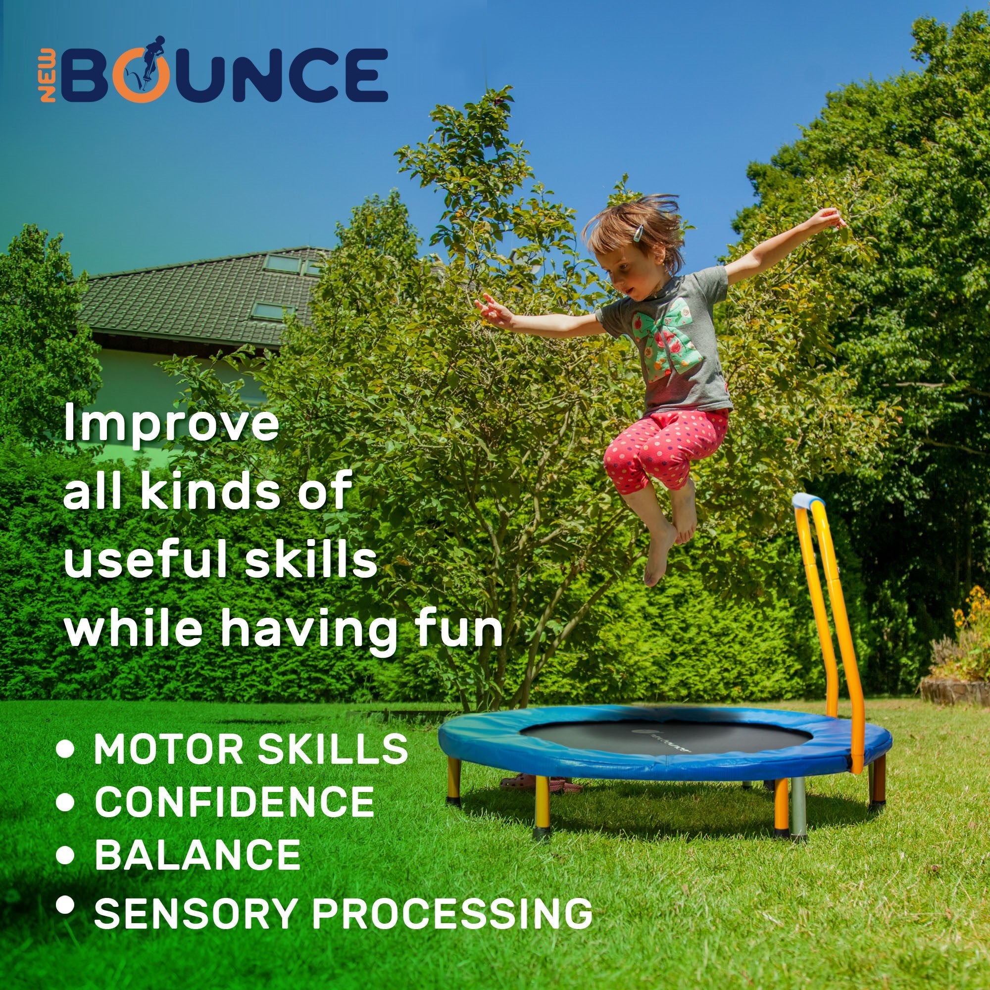 36" Mini Trampoline With Handlebar