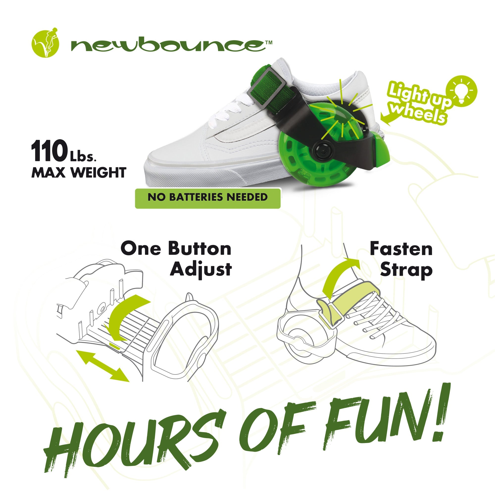 Heel Wheel Skates - With Lights