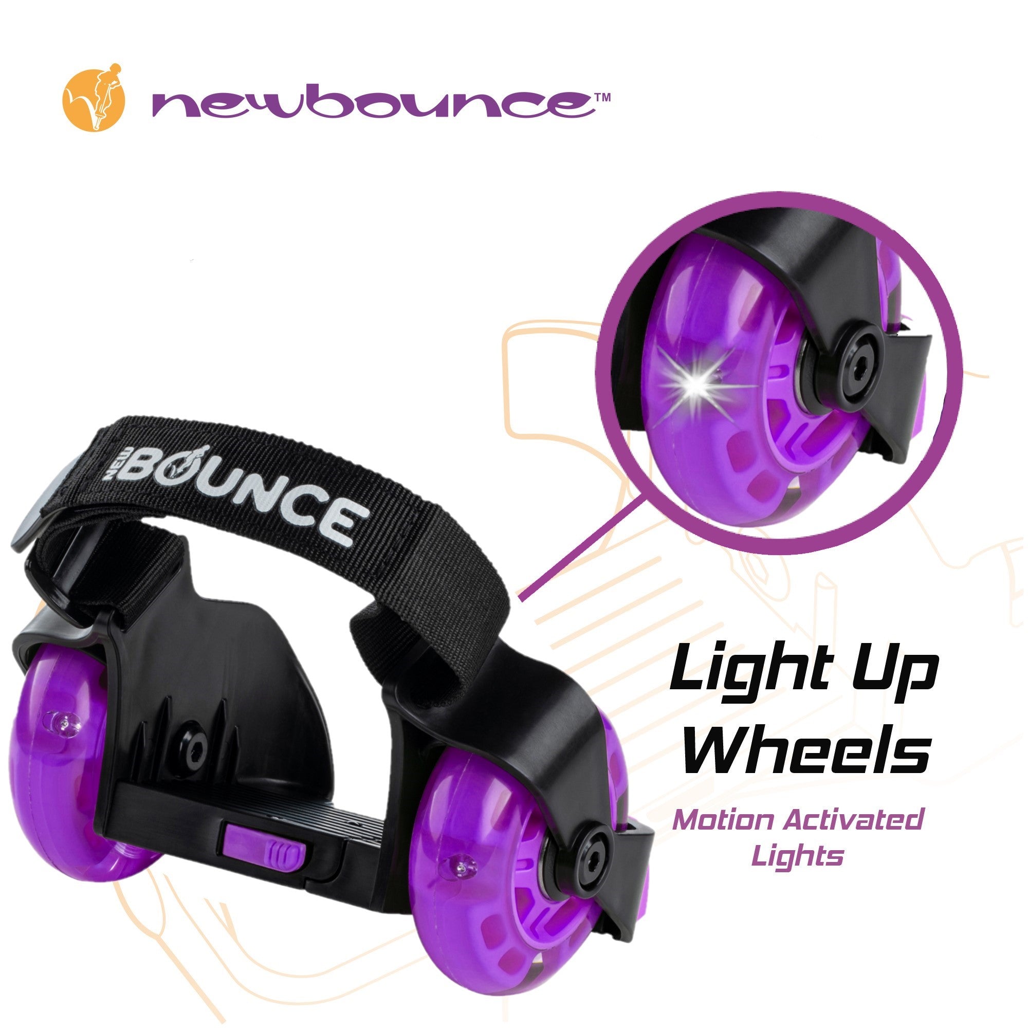 Heel Wheel Skates - With Lights