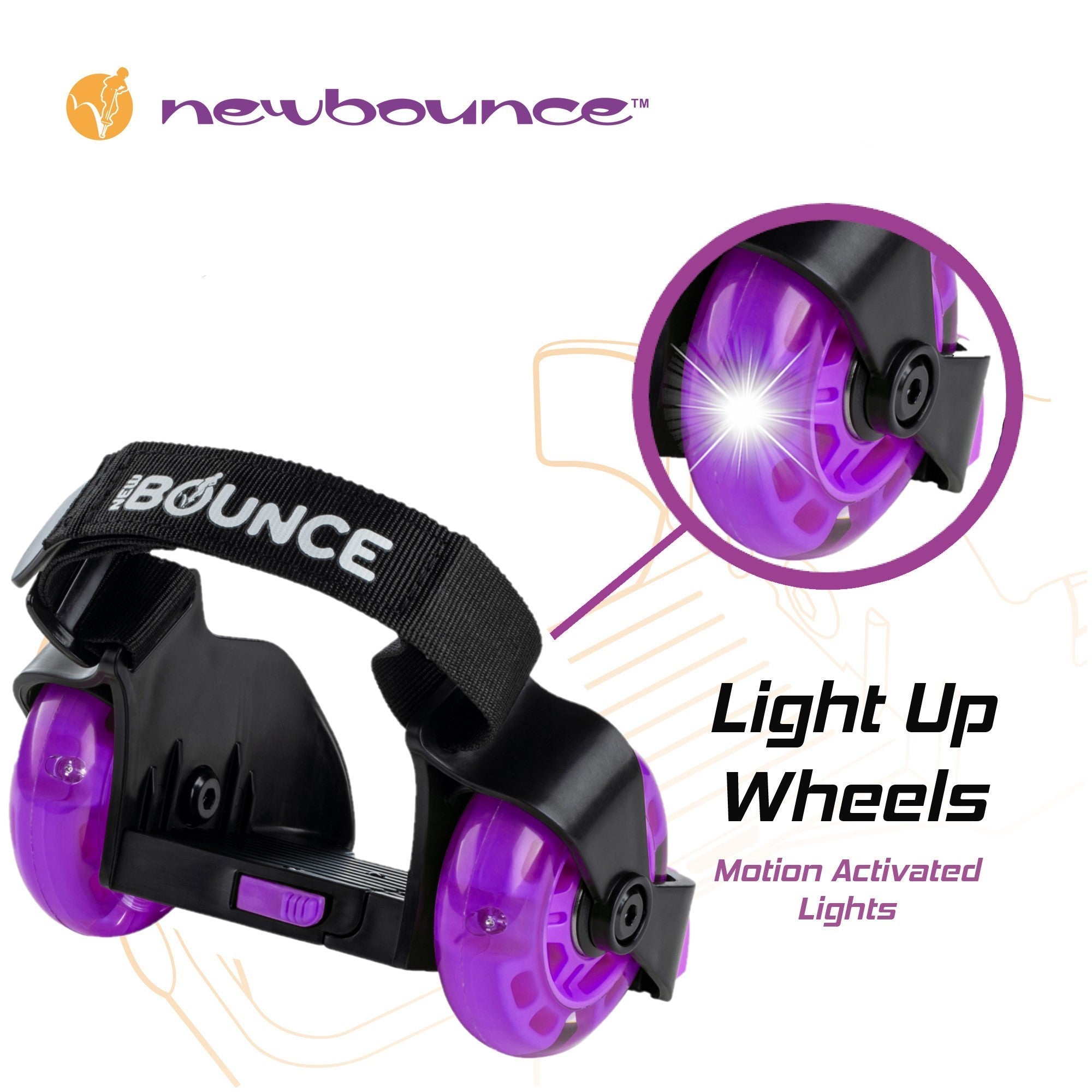 Heel Wheel Skates - With Lights