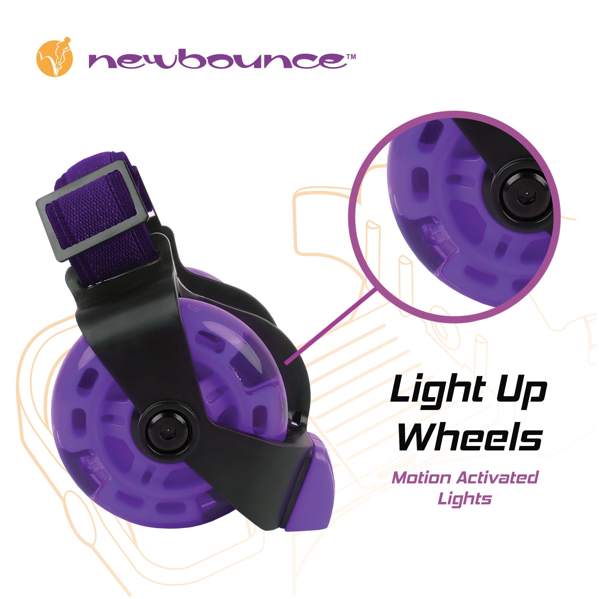 Heel Wheel Skates - With Lights