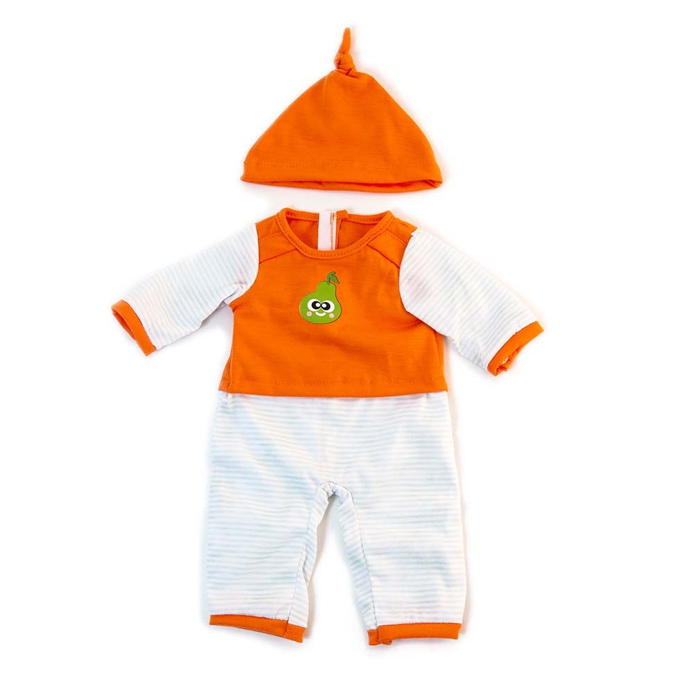 Cold Weather Orange Stripes Pajamas 15 3/4”