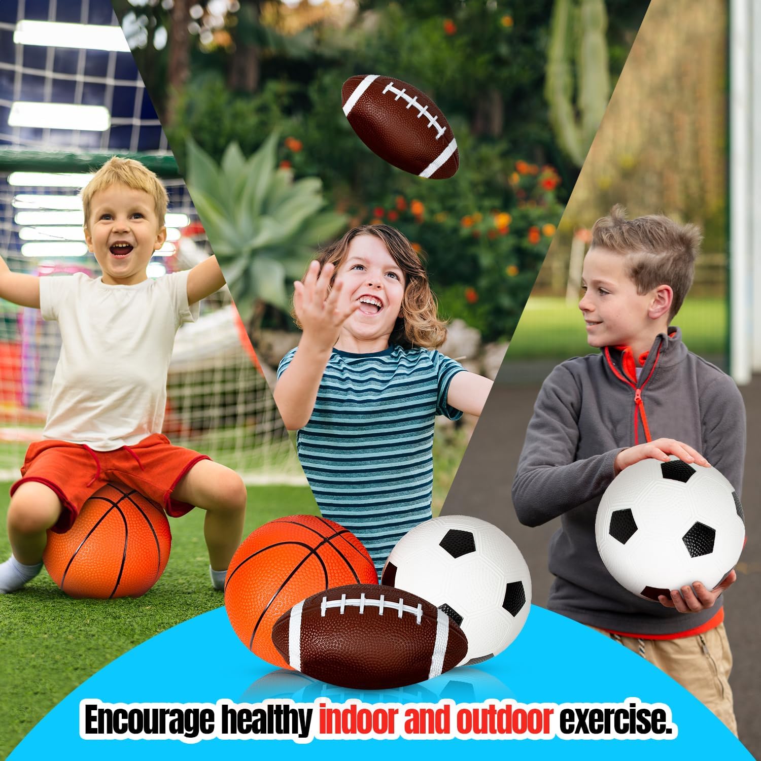 Soft 5" Sports Balls - Set Of 3