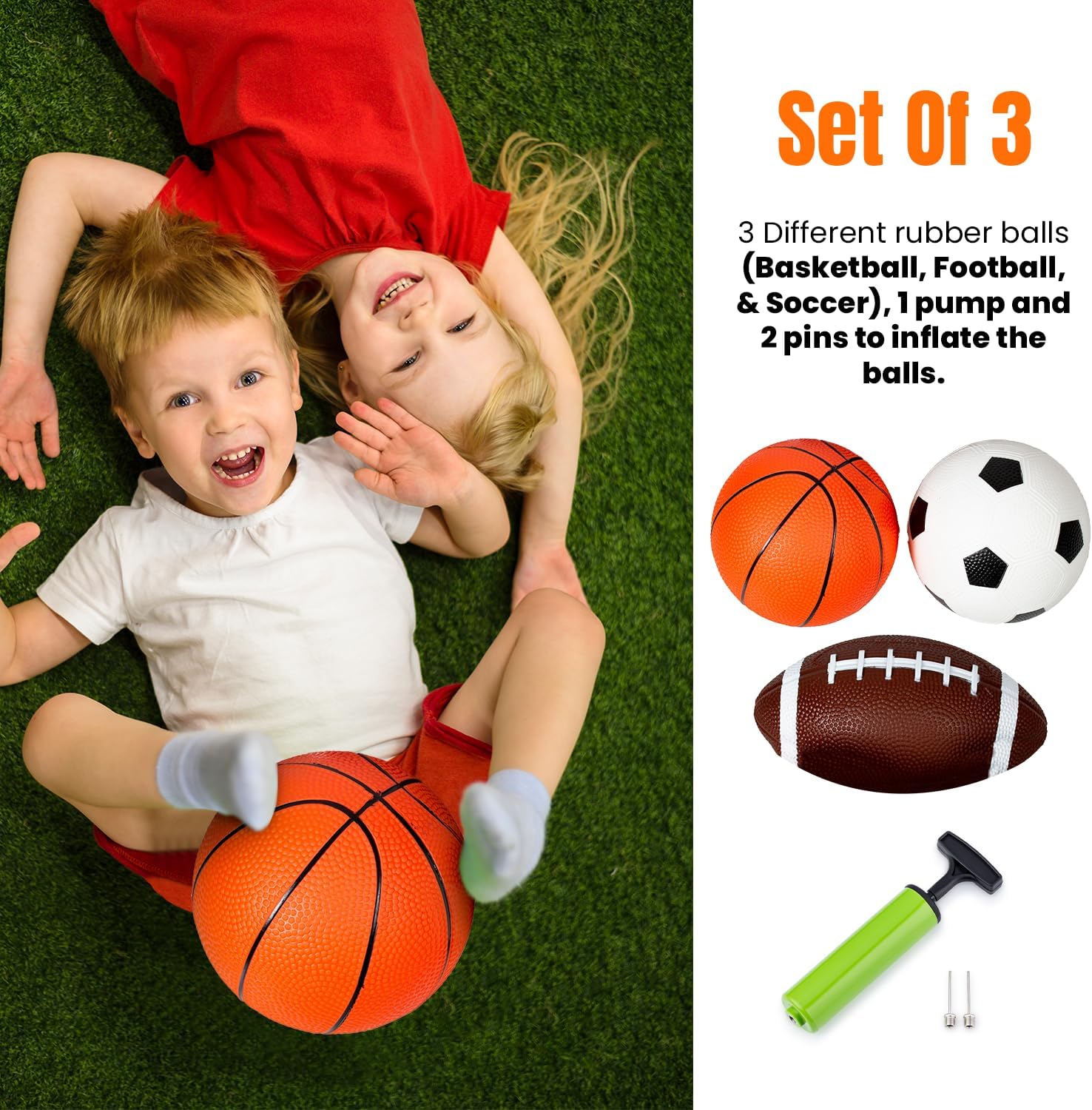 Soft 5" Sports Balls - Set Of 3