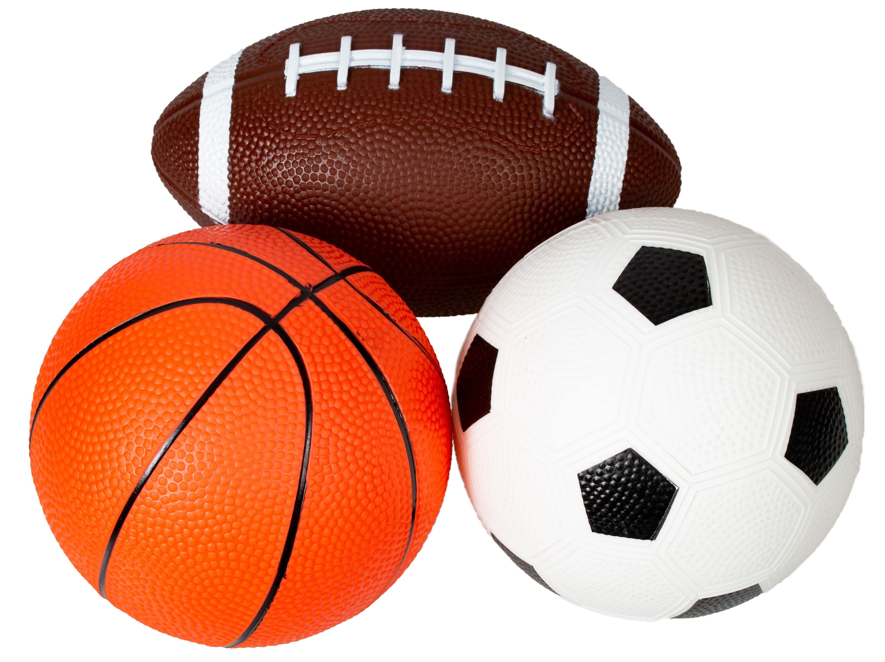 Soft 5" Sports Balls - Set Of 3